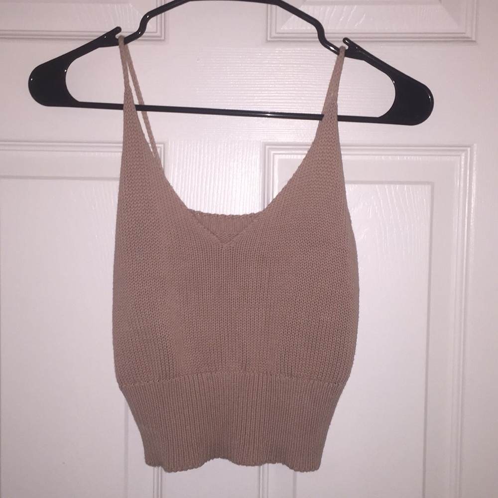 Knit crop top tank